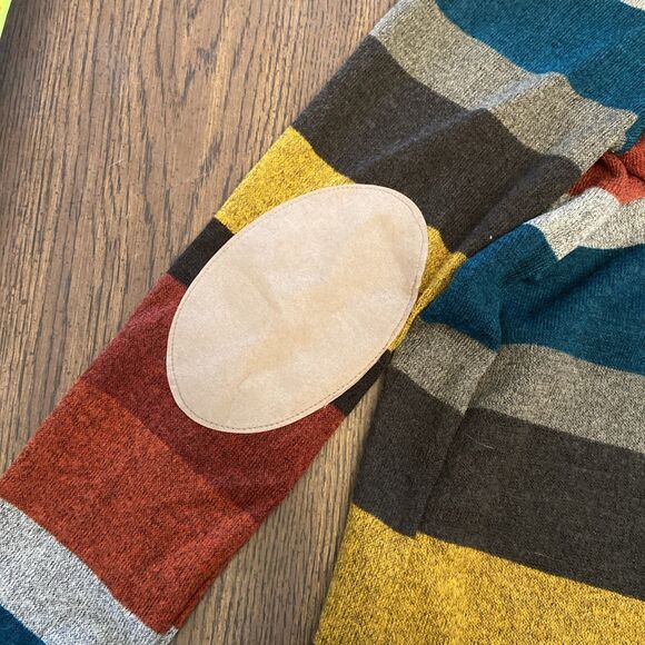 Jardin By Macris Women’s Medium Cardigan Open Front Striped NWT - Picture 10 of 11